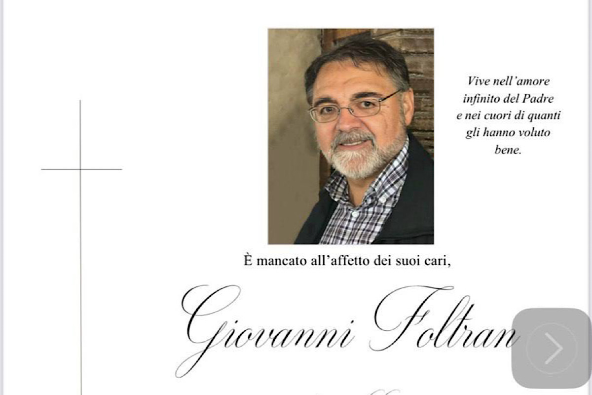 ENS VENETO COMUNICA LA SCOMPARSA DI FOLTRAN GIOVANNI