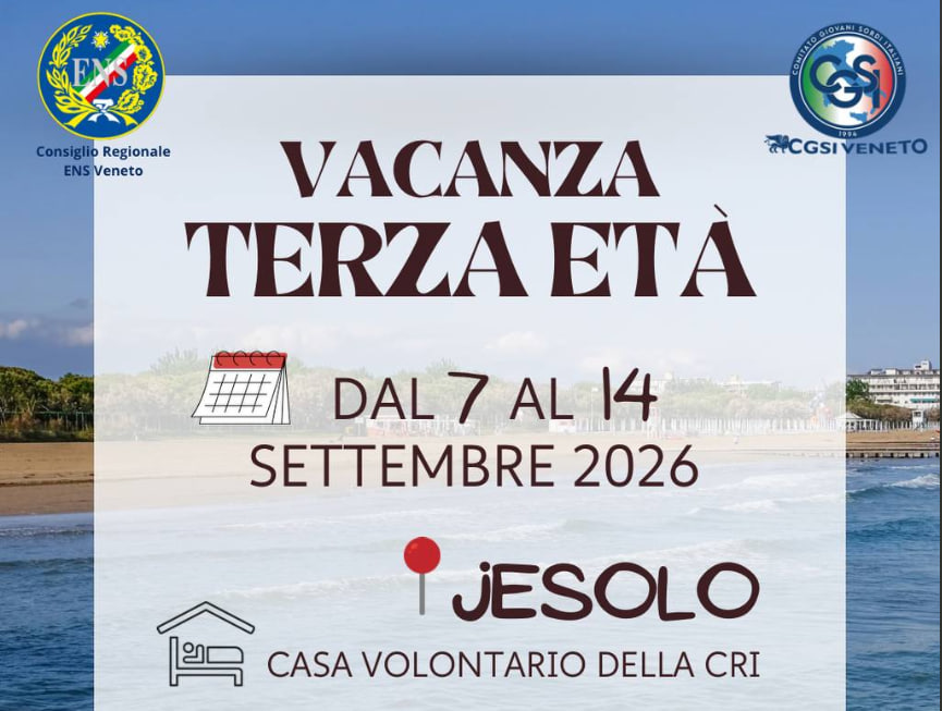 Vacanza Terza Età Veneto (V3EV) – AGGIORNAMENTI